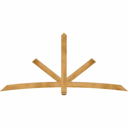 Ekena Millwork Alberta Rough Sawn Timber Gable Bracket, Western Red Cedar, 96"W x 44"H x 4"D x 4"F, 11/12 Pitch GBW096X44X0404ALB00RWR